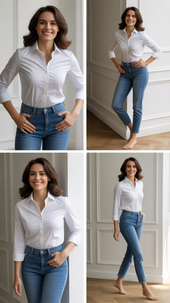 The Classic White Shirt and Blue Jeans