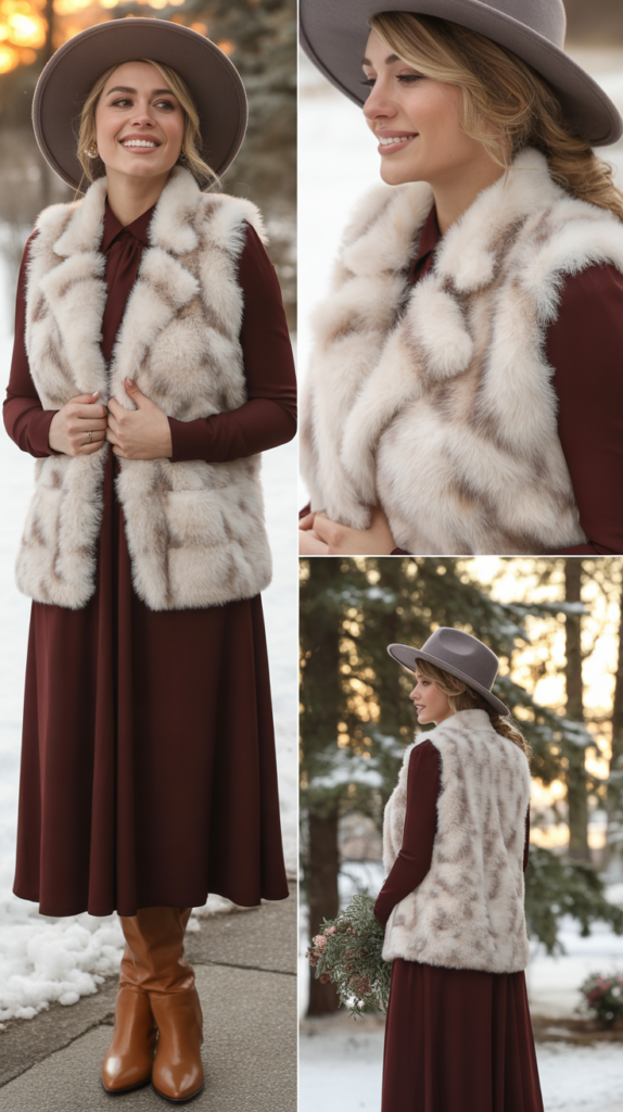 Faux Fur or Shearling Vest