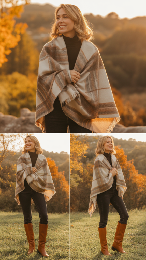 The Neutral Blanket Scarf with Slim Silhouette