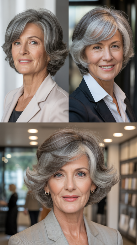 Layered Crop with Side Part