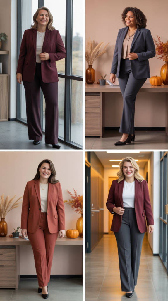 Tailored Blazer with Straight Leg Trousers