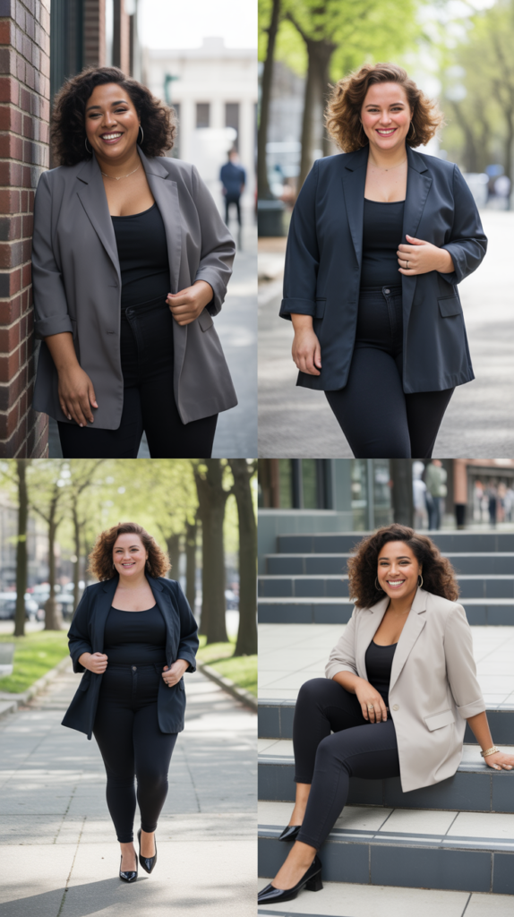 Oversized Blazer with Leggings