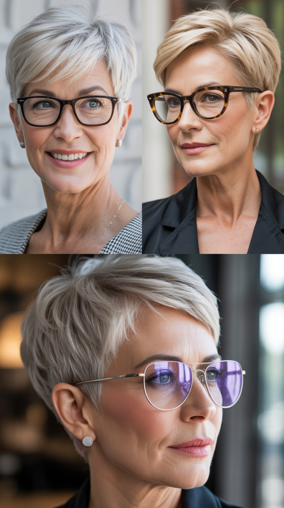 Classic Pixie Cuts for Glasses Wearers