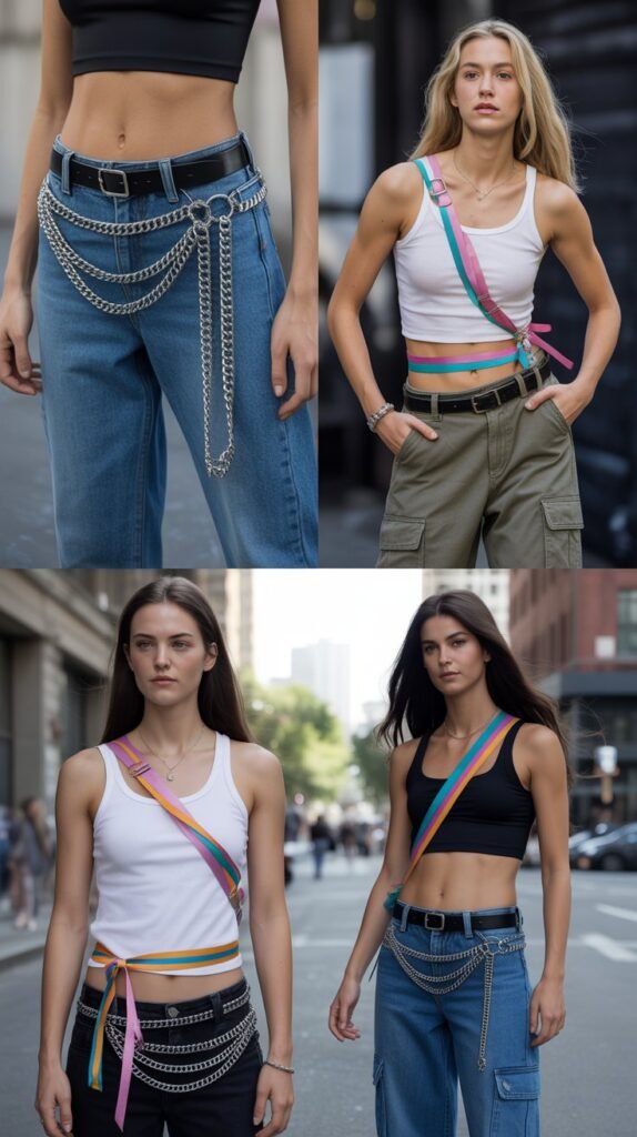  Ribbon Belts and Chain Details
