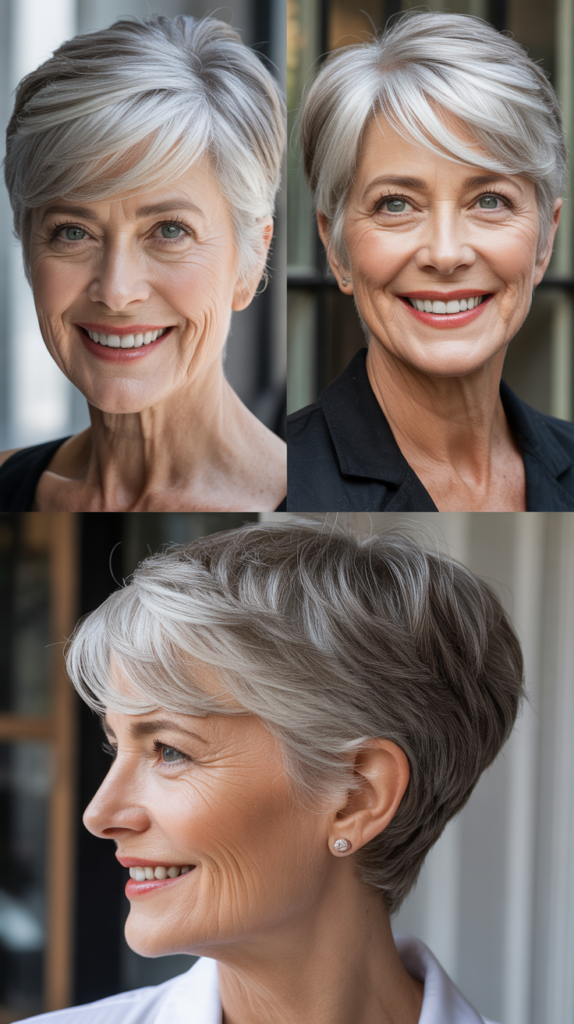  Classic Pixie Cut with Side-Swept Bangs