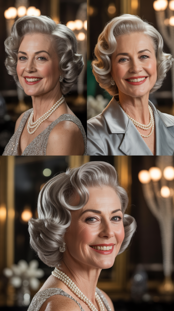 Retro Pin Curl Styling