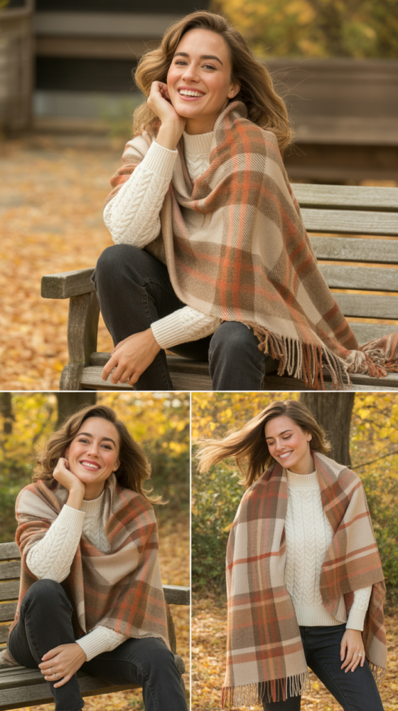 Oversized Scarf as a Layering Piece