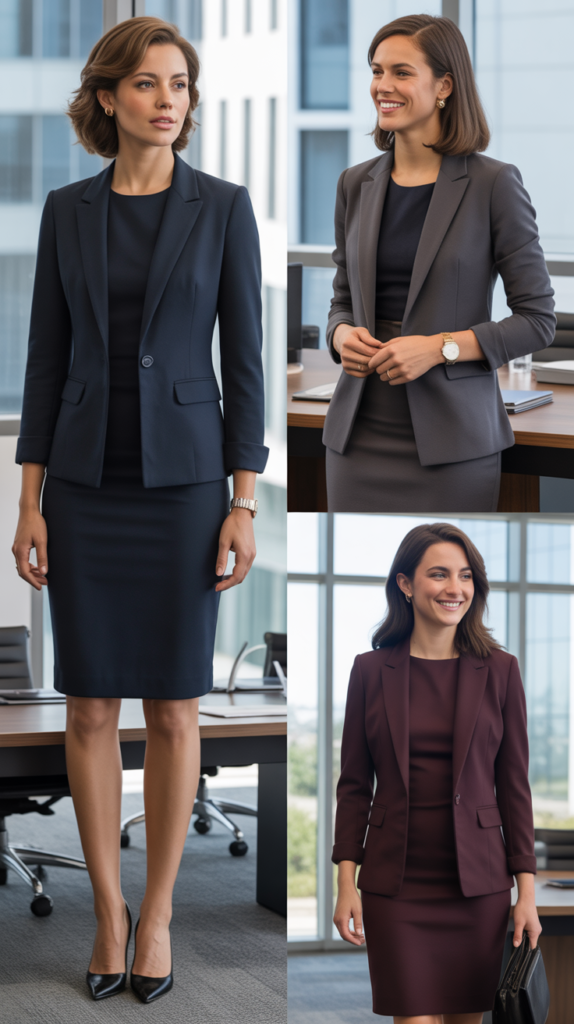  Sheath Dress with Structured Blazer