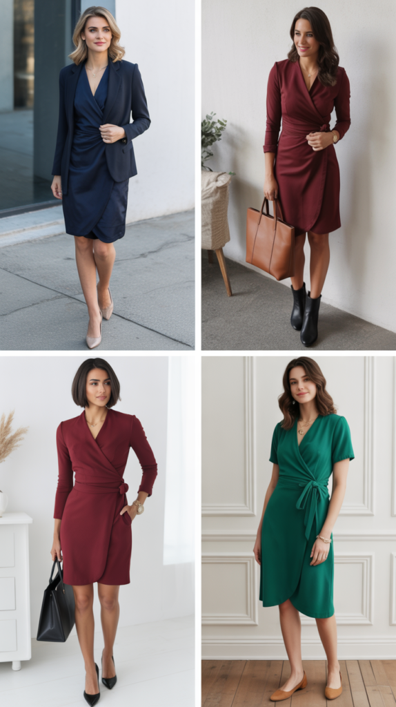 Wrap Dress in Solid Color