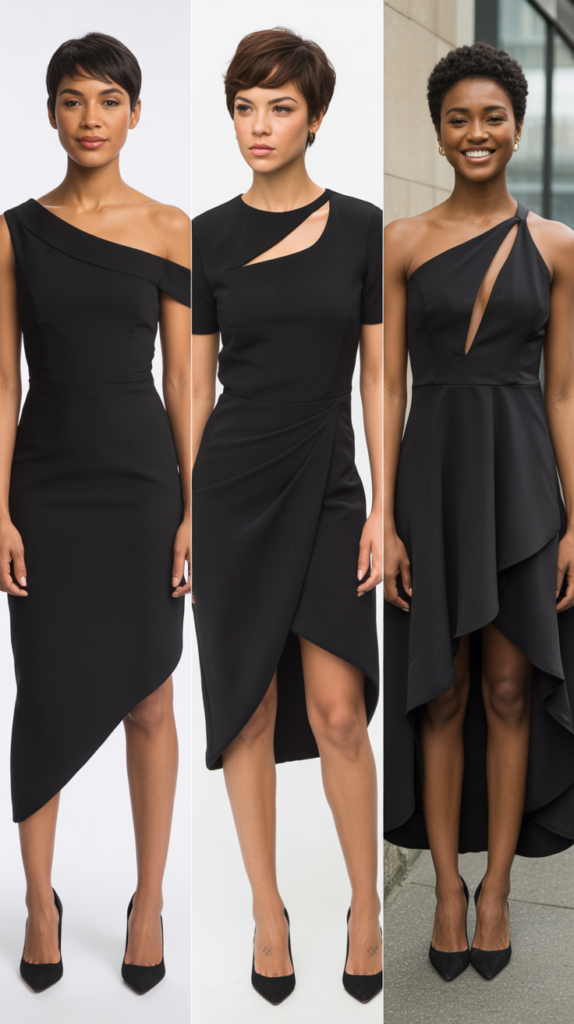 Asymmetrical Hemlines And Necklines