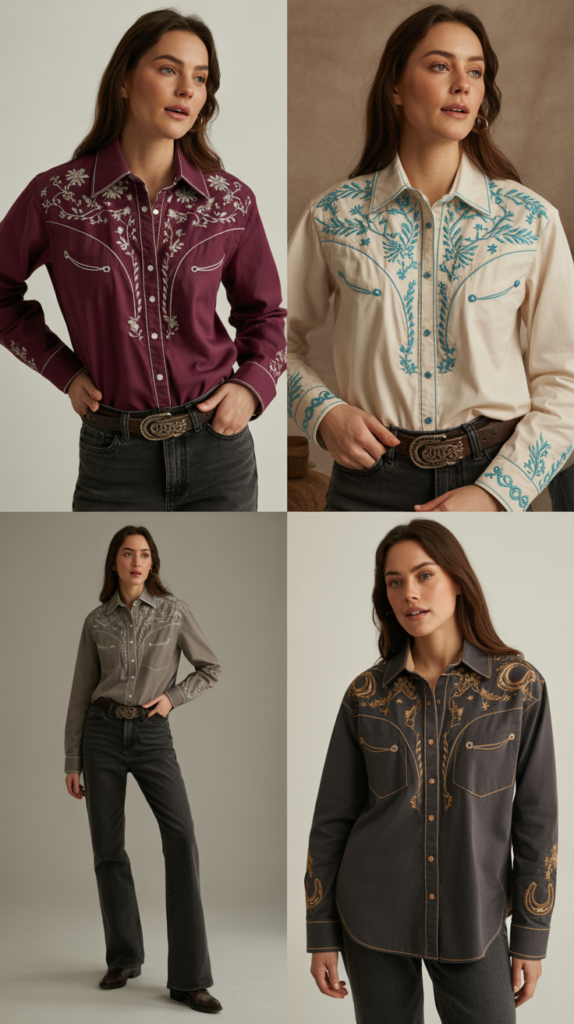  Embroidered Western Shirt