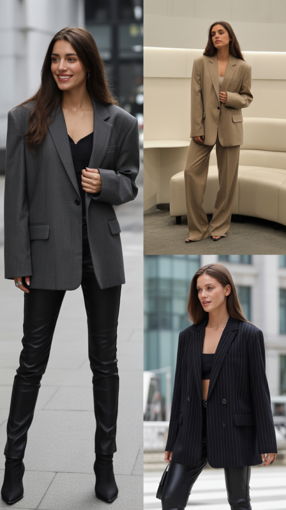 Oversized Blazer with Fitted Bottoms