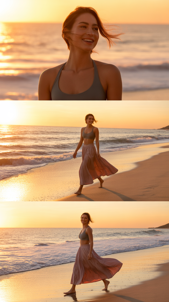 Maxi Skirt with Crop Swimsuit Top