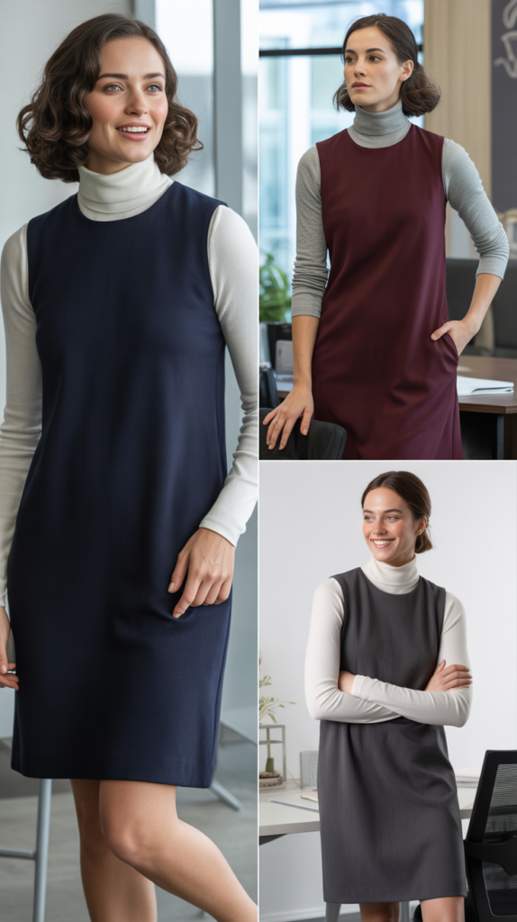 Turtleneck under Sleeveless Dress