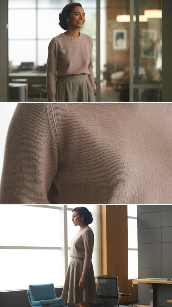  The A-Line Skirt with Sweater Set