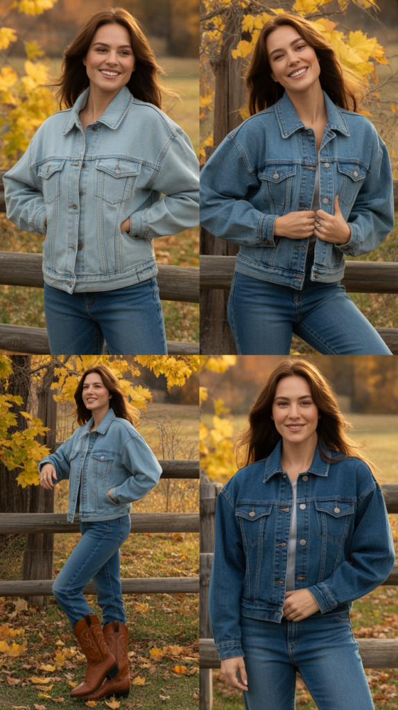 Classic Denim on Denim with Cowboy Boots