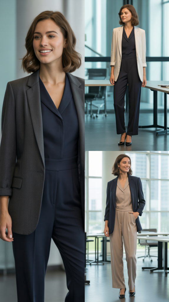 Jumpsuit with Blazer Layer