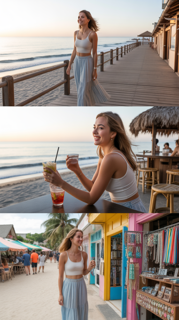 Flowy Maxi Skirt with Crop Top