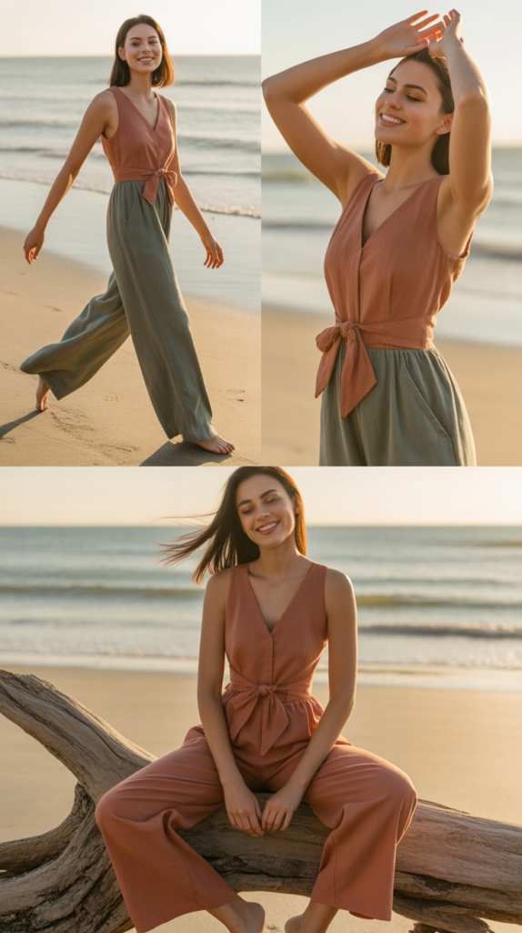 Jumpsuit with Tied Waist