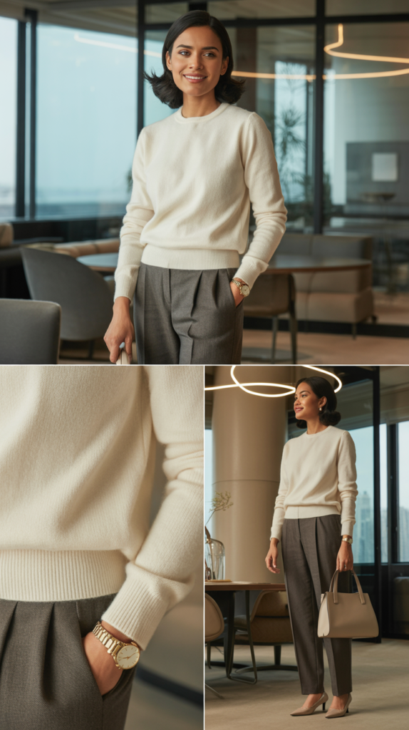The Cashmere Sweater and Trousers