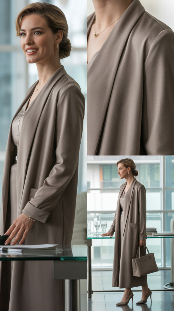 The Long Cardigan Over Dress