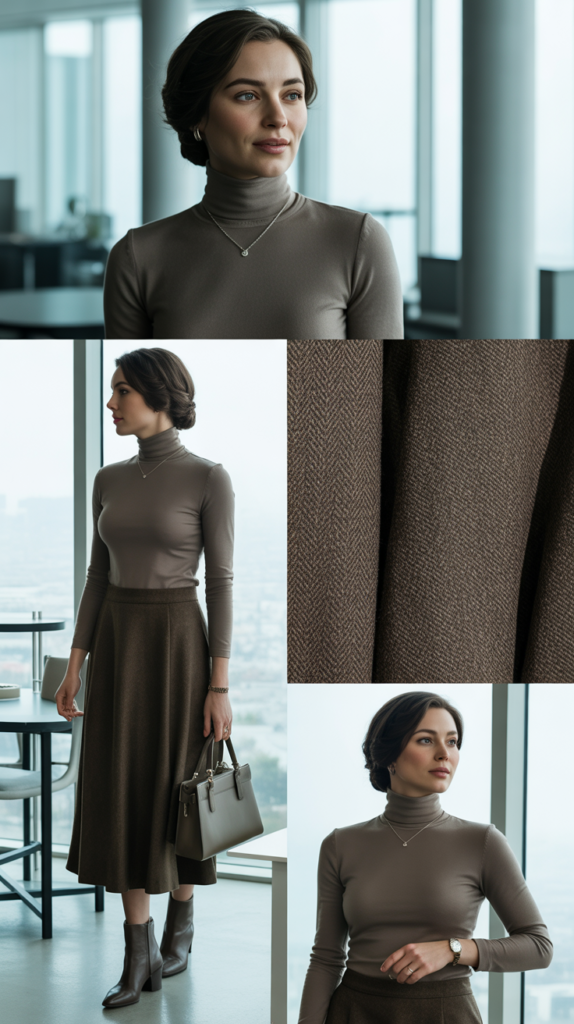 The Turtleneck and Midi Skirt Pairing