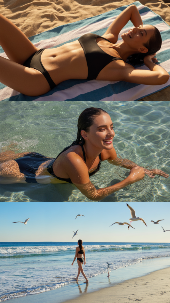 Monochrome Matching Bikini Set