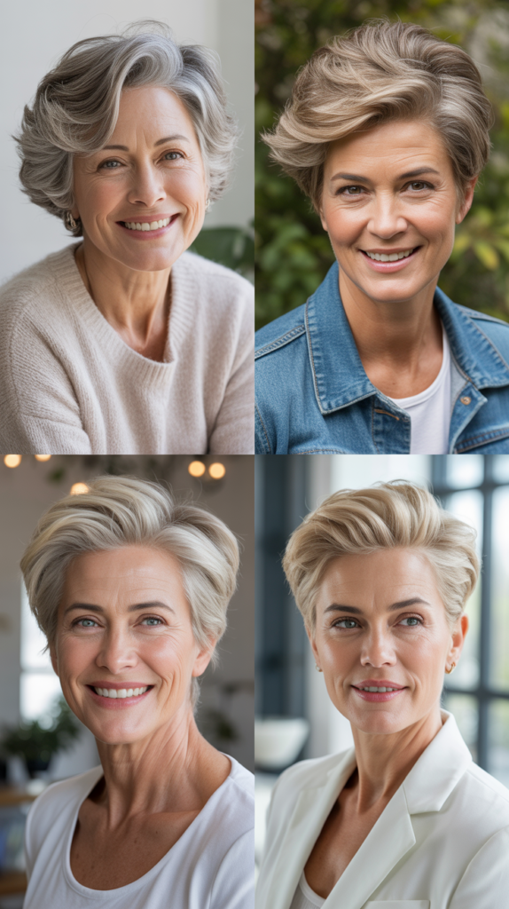 Brushed-Forward Crown Volume