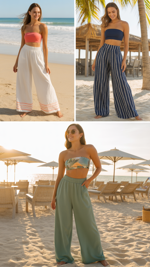 Bandeau Top and Palazzo Pants