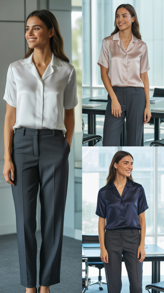 Lightweight Wool Trousers with Silk Shell