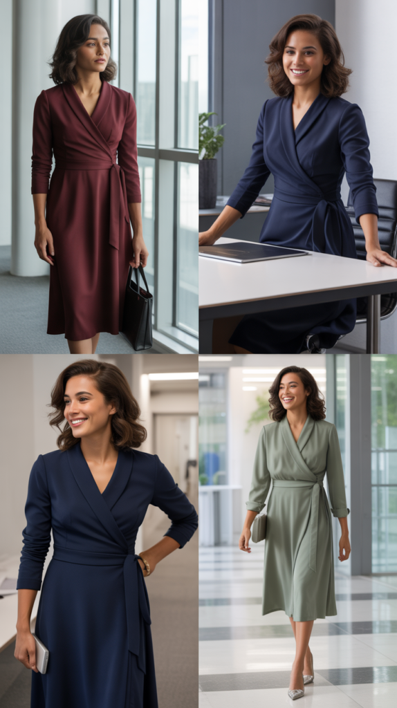 Wrap Dress in Breathable Fabric