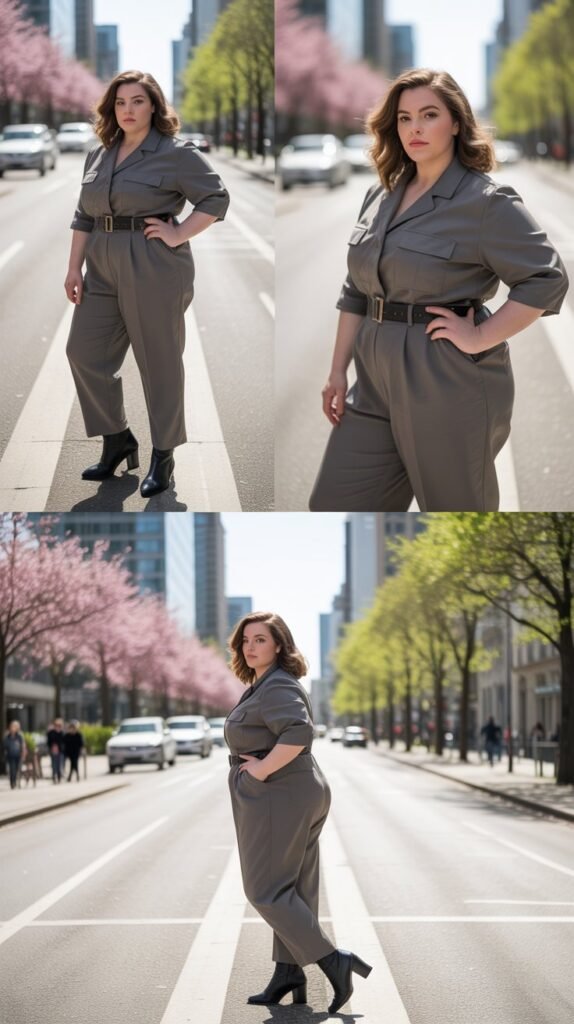  Utility Jumpsuit with Belt