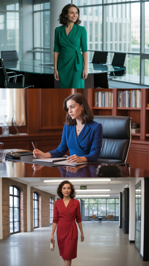 Wrap Dress in Jewel Tones