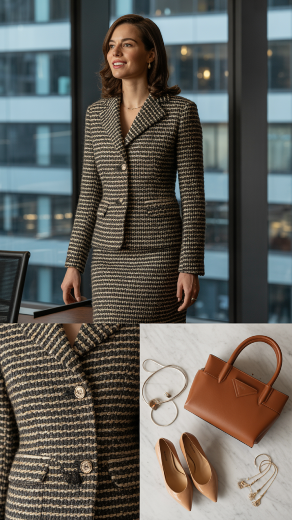 Tweed Skirt with Matching Jacket