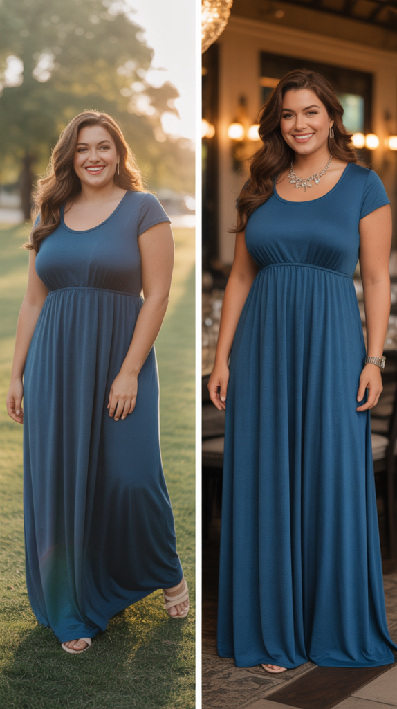 Jersey Knit Maxi Dress
