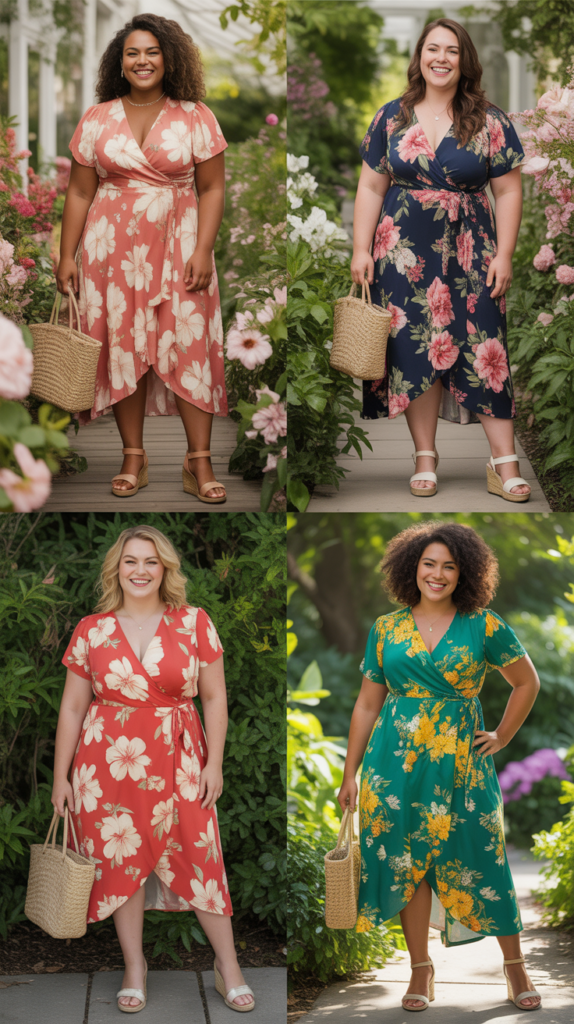 Wrap Dress in Spring Florals