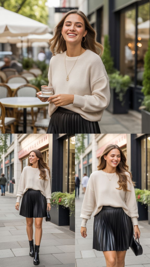  Lightweight Sweater With Skort