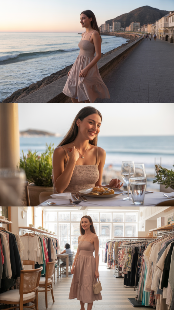 Smocked Waist Midi Dress