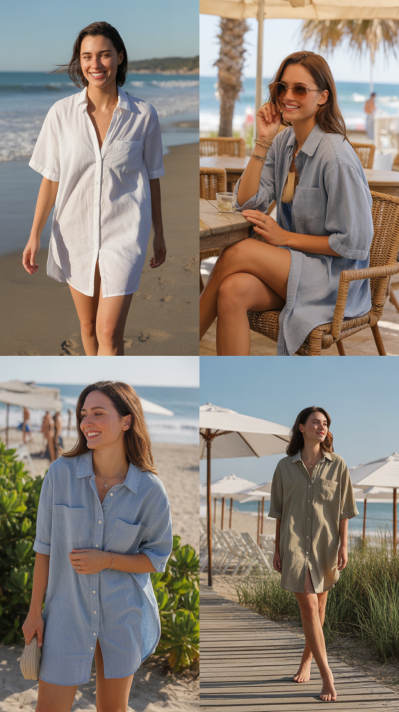 Shirtdress Over Swimsuit