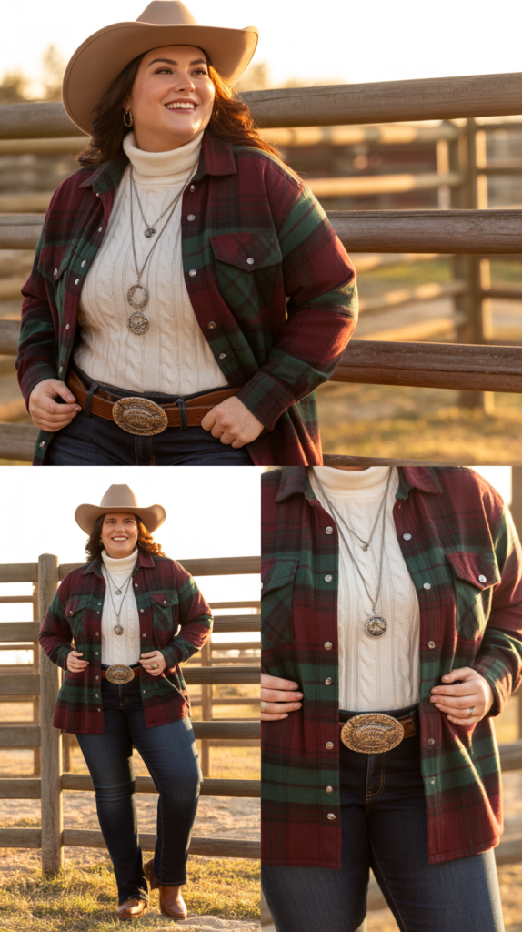 Layered Turtleneck Under Button-Up Shirt