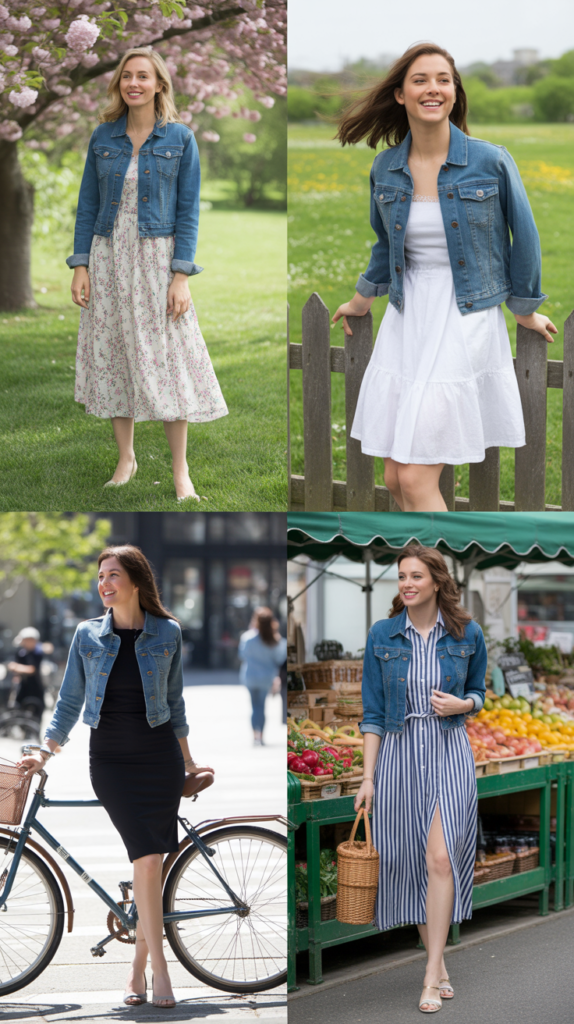  Denim Jacket Over a Dress