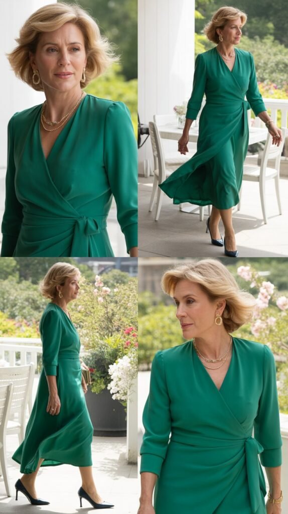 Wrap Dress in Solid Color