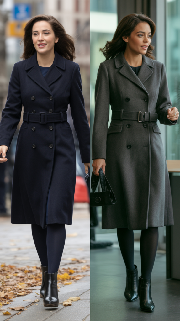 Double-Breasted Coat Dress