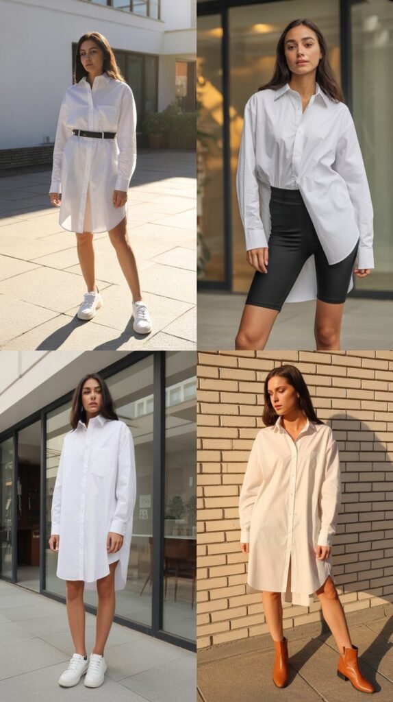 Button-Down Shirt as a Dress