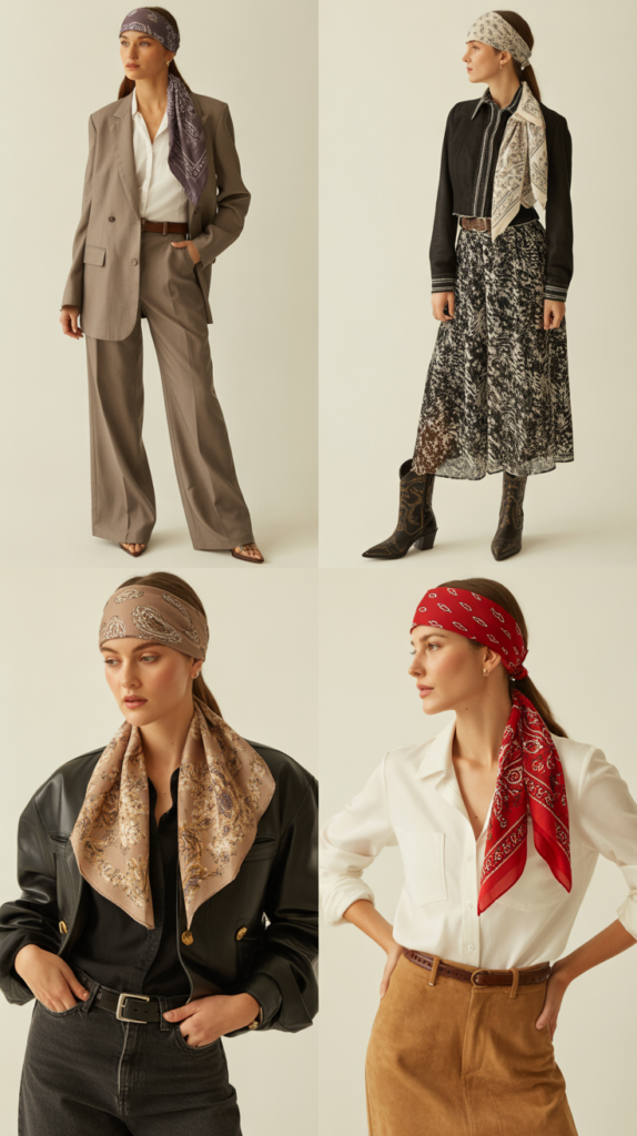 The Printed Bandana as Hair Accessory