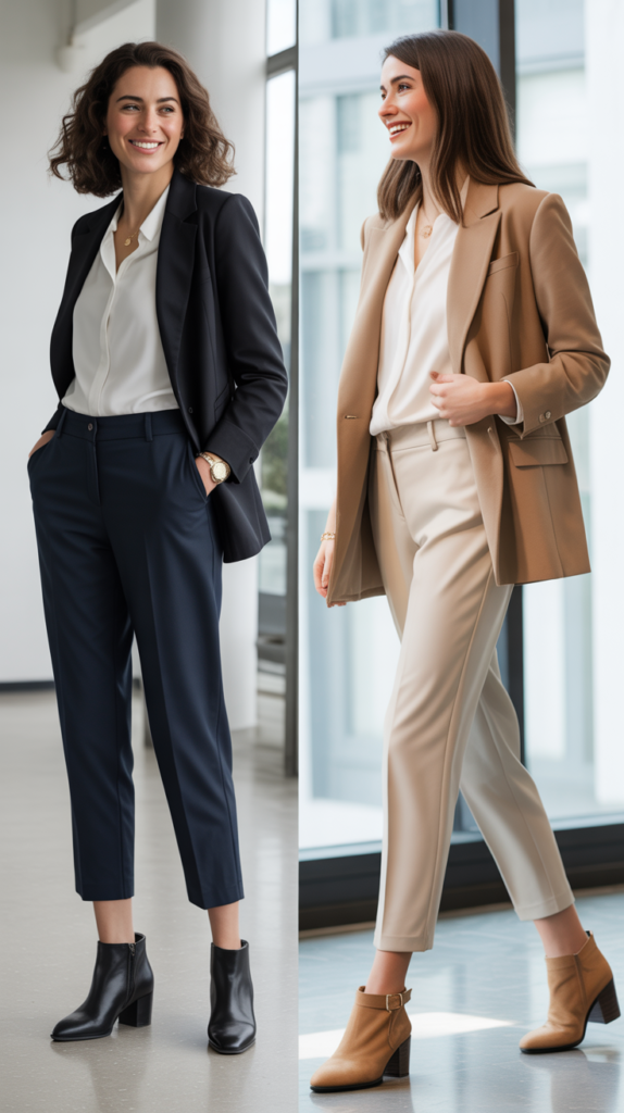 Ankle Boots with Cropped Trousers