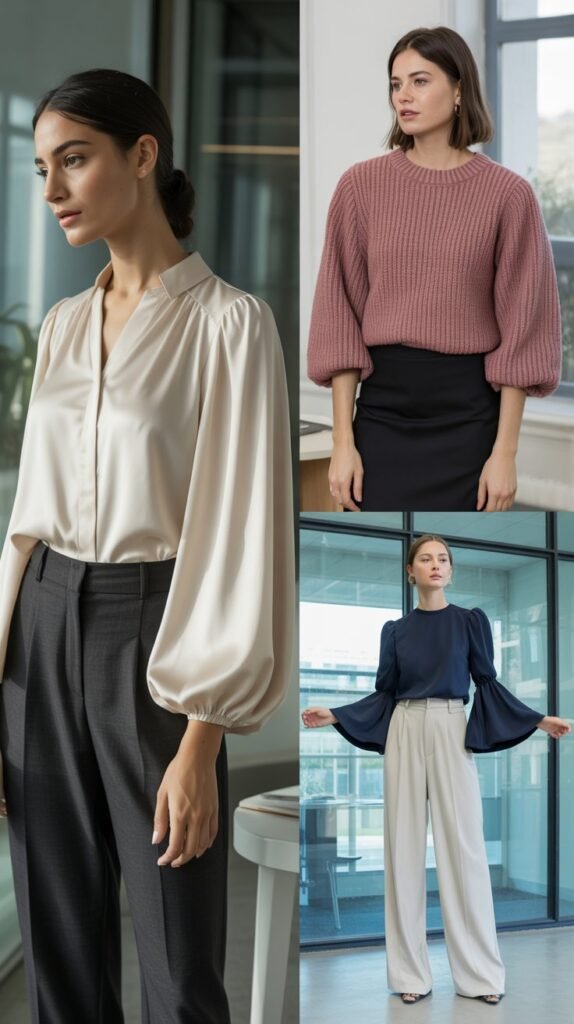 Statement Sleeves with Simple Bottoms