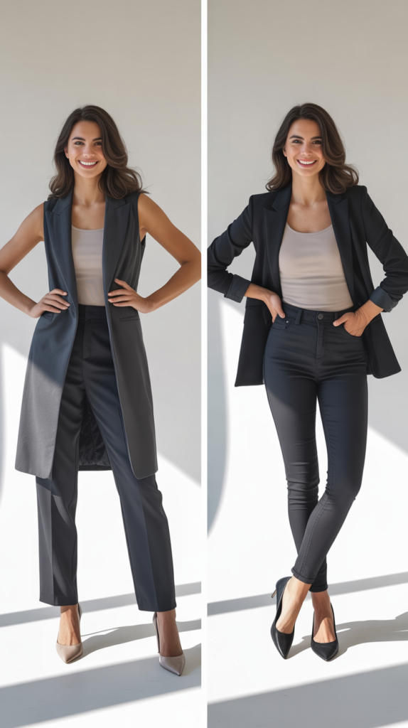 The Longline Vest and Slim Silhouette