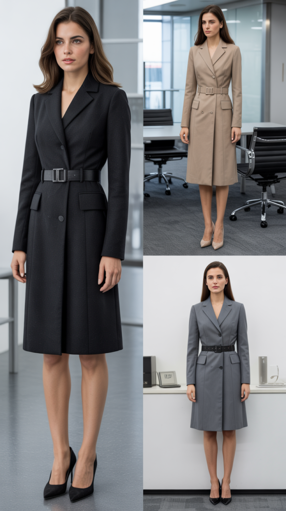  Belted Coat Dress
