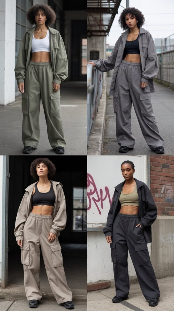 Baggy Coveralls with Sports Bra